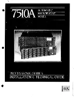 Preview for 1 page of JBL 7510A Installation & Technical Manual