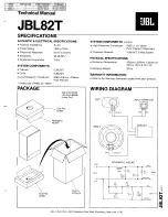 JBL 82T Technical Manual preview