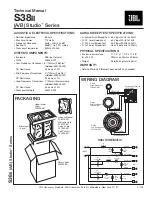 JBL A/B Studio S38II Technical Manual preview