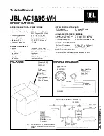 JBL AC18/95-WH Technical Manual preview