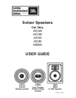 JBL AEC65 User Manual preview