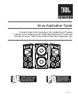 Preview for 1 page of JBL Application Engineered Series Application Manual