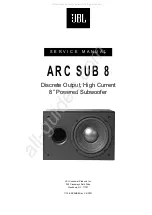 Предварительный просмотр 1 страницы JBL ARC SUB 8 Service Manual