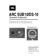 JBL ARC SUB10 Service Manual предпросмотр