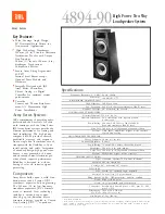 JBL Array Series 4894-90 Specification предпросмотр