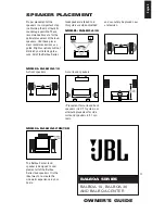 Preview for 1 page of JBL ATX 30 (220-240V) Owner'S Manual