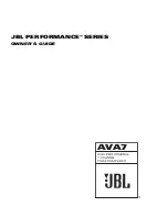 JBL AVA7 Owner'S Manual preview