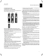 Предварительный просмотр 19 страницы JBL AVR 101IN Owner'S Manual