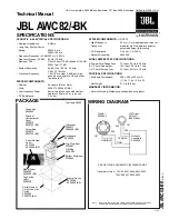 Preview for 1 page of JBL AWC82/-BK Technical Manual