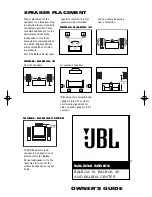 Preview for 1 page of JBL Balboa 10 Owner'S Manual