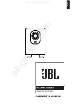 Предварительный просмотр 1 страницы JBL BALBOA Series Owner'S Manual