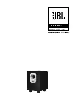 Предварительный просмотр 1 страницы JBL BALBOA-SUB10 Owner'S Manual