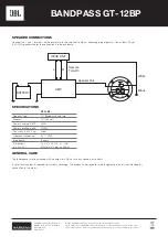 Предварительный просмотр 4 страницы JBL BANDPASS GT-12BP Owner'S Manual