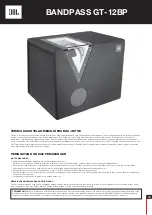 Предварительный просмотр 21 страницы JBL BANDPASS GT-12BP Owner'S Manual