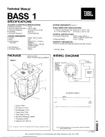 JBL BASS 1 Technical Manual preview