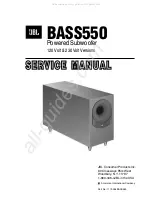 Предварительный просмотр 1 страницы JBL BASS550 Service Manual