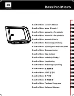 Предварительный просмотр 1 страницы JBL BassPro Micro Owner'S Manual