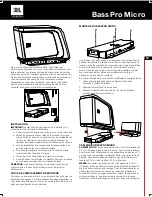 Предварительный просмотр 5 страницы JBL BassPro Micro Owner'S Manual