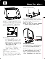 Preview for 5 page of JBL BassPro Micro Owner'S Manual