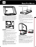 Preview for 9 page of JBL BassPro Micro Owner'S Manual