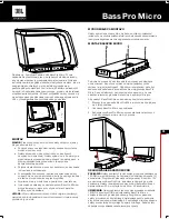 Предварительный просмотр 21 страницы JBL BassPro Micro Owner'S Manual