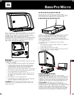 Preview for 23 page of JBL BassPro Micro Owner'S Manual