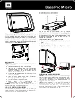 Предварительный просмотр 25 страницы JBL BassPro Micro Owner'S Manual