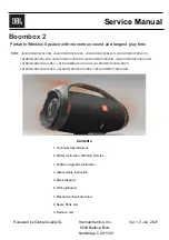 JBL Boombox 2 Service Manual preview