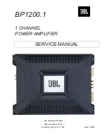 JBL BP1200.1 Service Manual предпросмотр