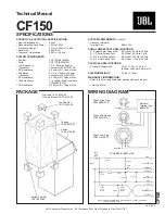 JBL CF150 Technical Manual preview