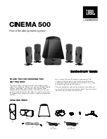 Предварительный просмотр 1 страницы JBL Cinema 500 Quick Start Manual