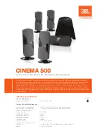 JBL Cinema 500 Technical Specifications предпросмотр