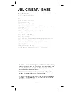 Preview for 16 page of JBL CINEMA BASE Quick Start Manual