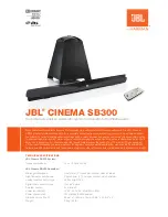 Предварительный просмотр 1 страницы JBL Cinema SB300 Specifications