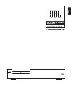 JBL Cinema Sound CS3 Owner'S Manual preview