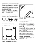 Preview for 3 page of JBL CINEMA SOUND CS400SAT Owner'S Manual