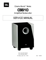 JBL Cinema Sound CSS10 Service Manual предпросмотр