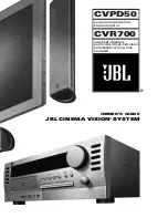 JBL CINEMA VISION CVR700 Owner'S Manual preview