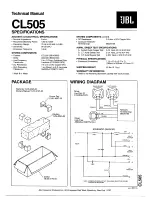 Предварительный просмотр 1 страницы JBL CL505 Technical Manual