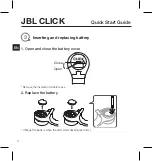 Предварительный просмотр 4 страницы JBL CLICK Quick Start Manual