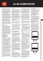 Предварительный просмотр 5 страницы JBL Club 1224 Owner'S Manual