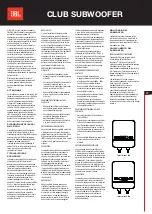 Предварительный просмотр 11 страницы JBL Club 1224 Owner'S Manual