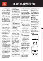 Предварительный просмотр 13 страницы JBL Club 1224 Owner'S Manual