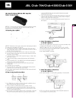 Preview for 3 page of JBL Club-704 Quick Connect Manual