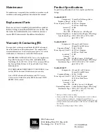 Preview for 8 page of JBL Control 10 Series Owner'S Manual & Installation Manual