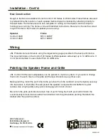 Preview for 4 page of JBL Control 126W Installation Manual