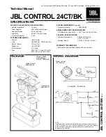 Preview for 1 page of JBL CONTROL 24CT/BK Technical Manual