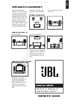 Preview for 1 page of JBL Control 30 Owner'S Manual