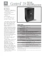 Preview for 1 page of JBL Control Control 28 Specifications