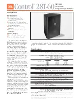 JBL Control Control 28T-60 Specifications preview